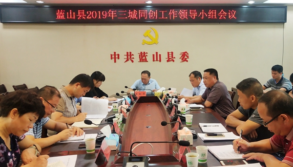 蓝山县召开2019年三城同创工作领导小组会议
